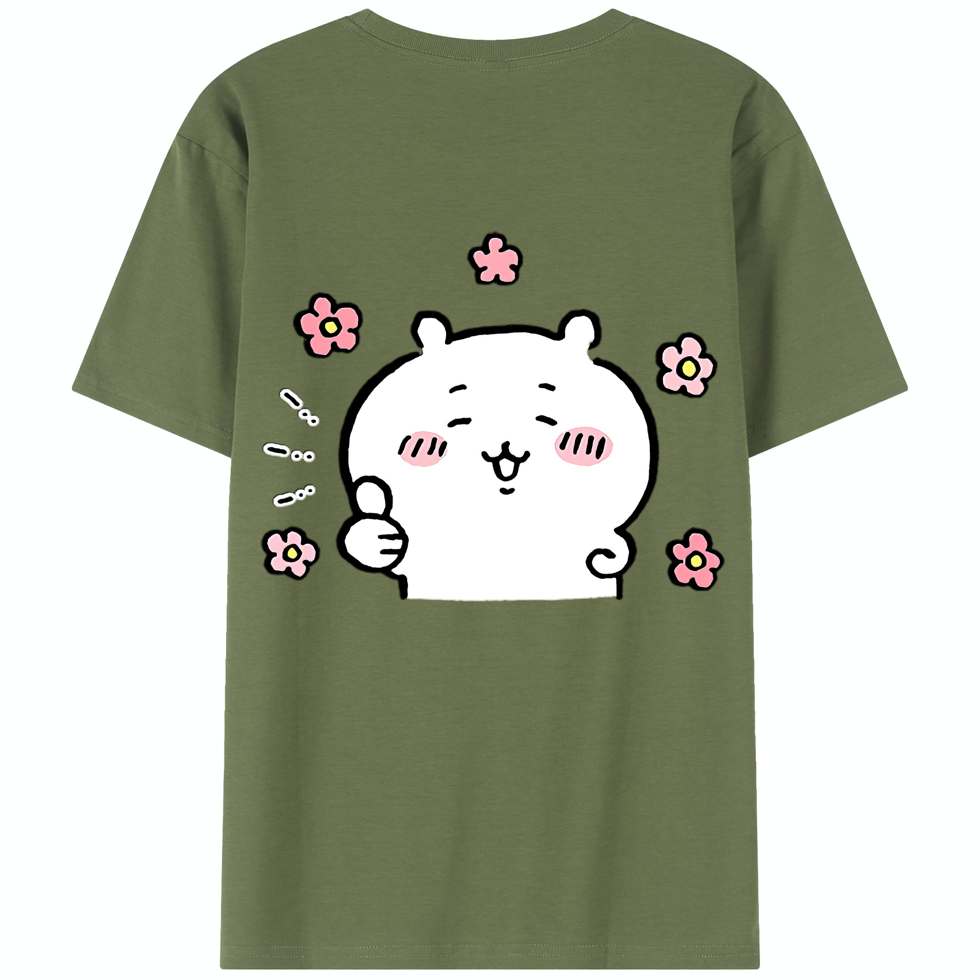 （画像用） ちいかわ ちいかわ Chii-kawa chiikawa 綿100％半袖Tシャツ（背面プリント）